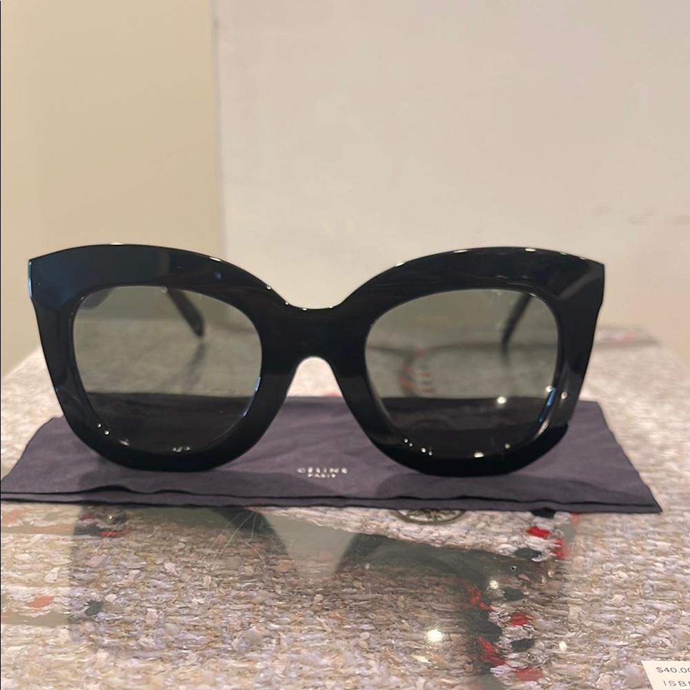 Celine Black Wayfarer Sunglasses